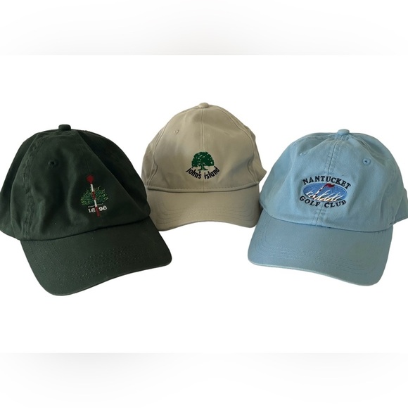 Ahead Other - Men’s Golf Caps Lot Of 3 Prestigious Private Golf Courses, Merion, Nantucket, JI